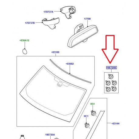 Land rover jeu de pieces de fixation Discovery 3 (LR077843)