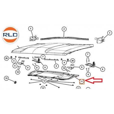 Mopar silencieux (68255310AB)