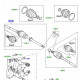 Land rover arbre de train avant droit  Discovery Sport,  Evoque (LR061598)