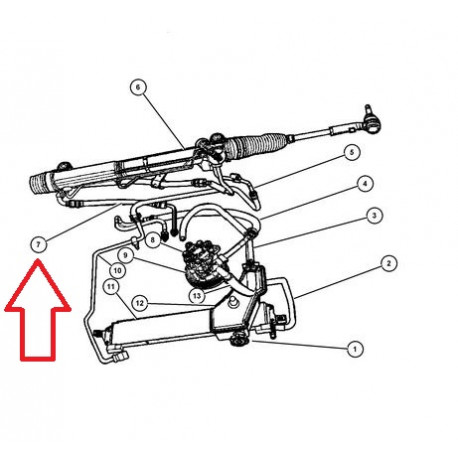 Allmakes 4x4 Durite de direction assistee (3401179)