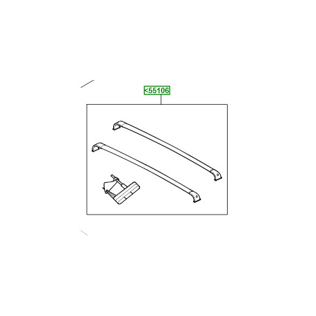 Land rover rail transversal-galerie de toit (VPLCR0131)