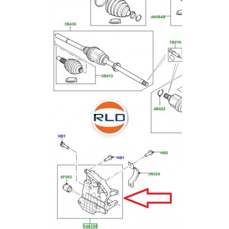 Land rover SUPPORT BOITE DE TRANSFERT (LR126450LR)