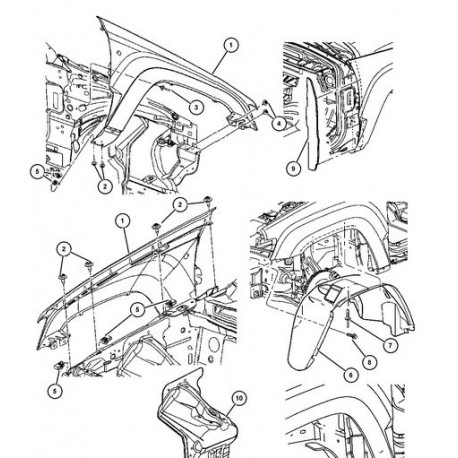 Mopar aile avant droite (55396294AC)