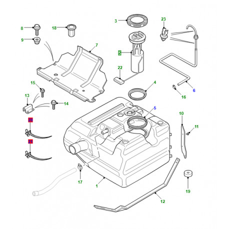 Land rover pompe gasoil immerge Defender 110,  130 (WFX000260)