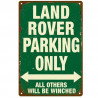 Plaque metallique LAND ROVER