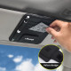 Porte-lunettes de soleil en cuir pour pare-soleil, clip de rangement pour cartes logo JEEP