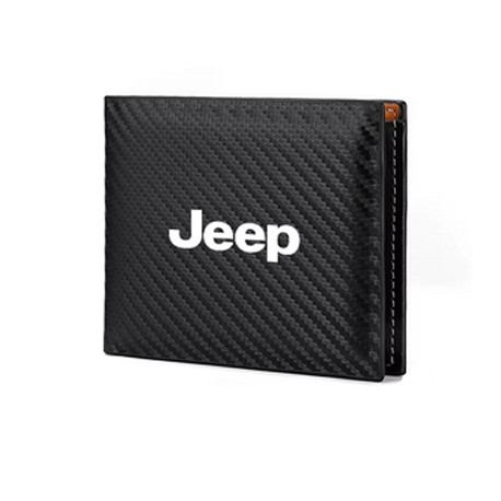 Allmakes 4x4 Portefeuille logo JEEP style fibre de carbone (3OUZW)
