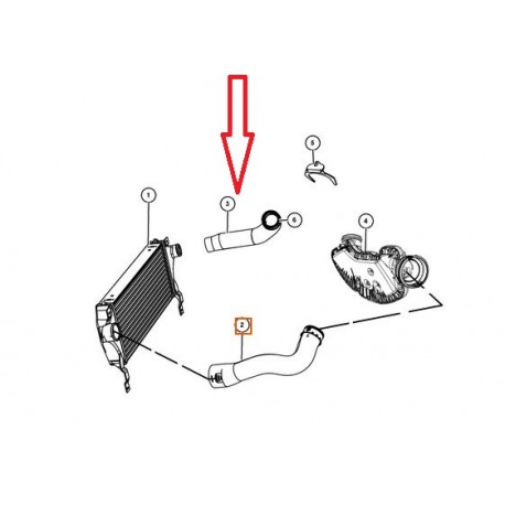 Mopar durite sortie refroidisseur air Commander XH et Grand Cherokee WH (55037961AB)