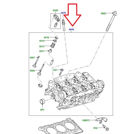 Land rover culasse gauche Range Sport et Disco 4 (LR178994)