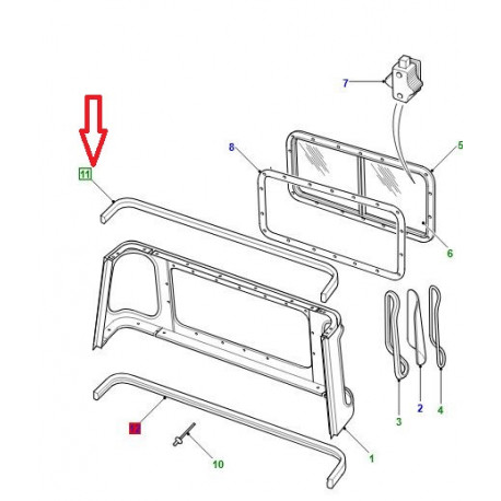 Land rover joint caoutchouc (LR053827)