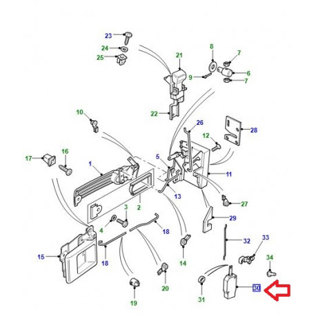 Britpart Moteur de centralisation avant gauche DEFENDER (FUD500020B)