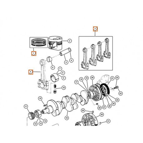 Mopar Segmentation standard pour 1 piston (04720084)