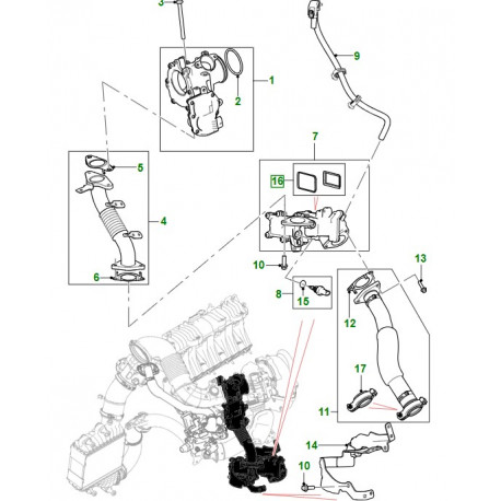 Jaguar FILTRE A REFROID EGR (T2H42263JAG)