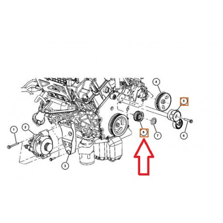 Mopar Galet poulie (04792836AA)