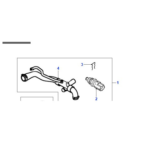 Jaguar durite supérieure de radiateur XJ6 X350 et X358 (C2C24805)
