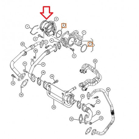 Allmakes 4x4 Soupape EGR (68021528AB)