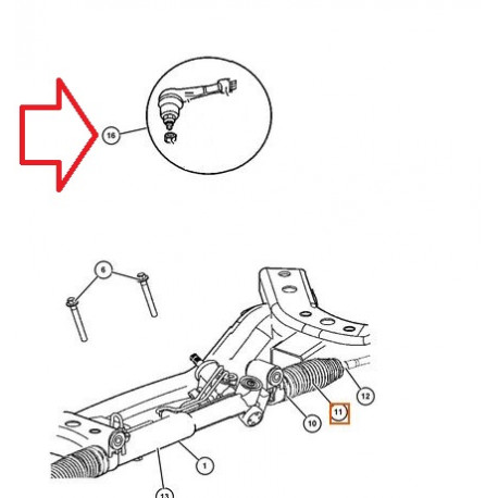 Mopar rotule direction droite 300c (05142938AC)
