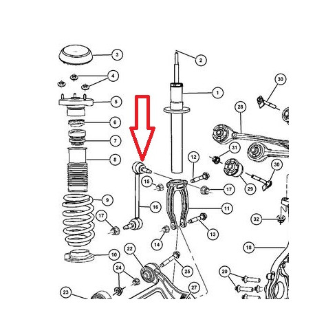 Mopar Bielette de barre stabilisatrice avant (04782952AD)