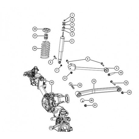 Mopar amortisseur arriere JK (68067515AE)