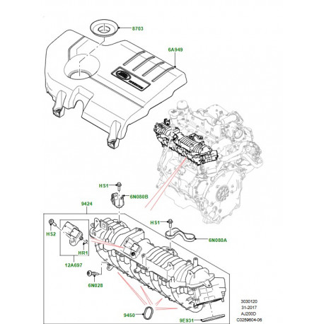 Land rover capteur-temp. ext. &  pression (LR090375)