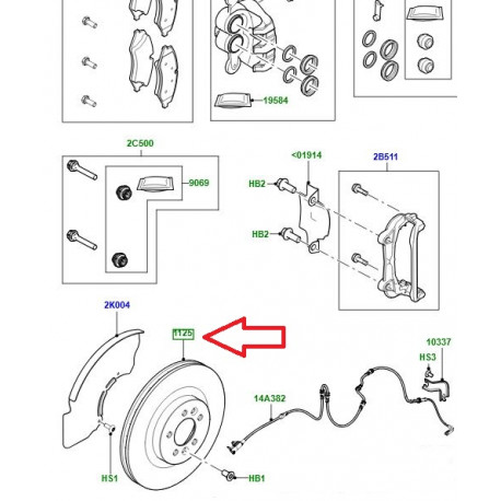 Land rover Disque de frein avant DEFENDER aprés 2020 (LR187240)