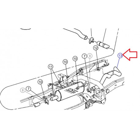 Mopar tuyau echappement arriere (52103471AG)