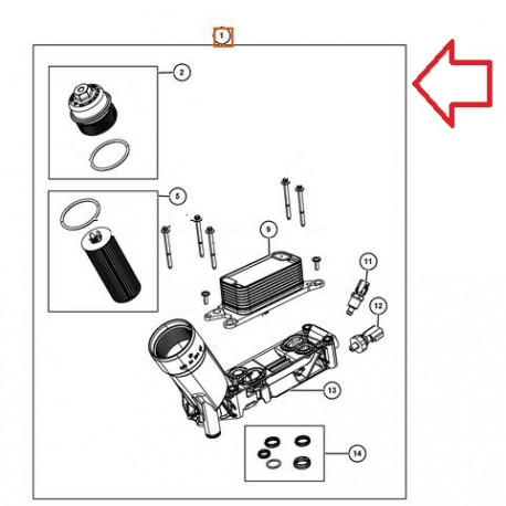 Mopar Refroidisseur huile moteur JK (68596317AA)