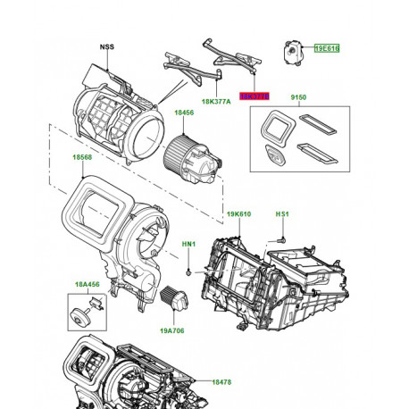 Land rover moteur pas a pas-chauffage (LR066927)