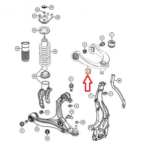 Mopar Triangle superieur avant droit WK (68282328AA)