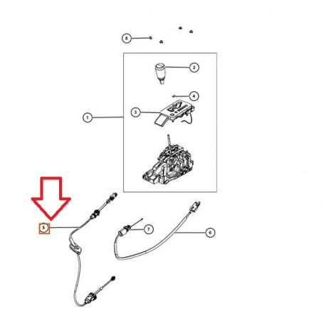 Mopar cable passage vitesse boite auto (52109781AF)