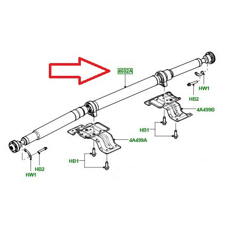 Land rover arbre de sortie Freelander 2 (LR023283LR)