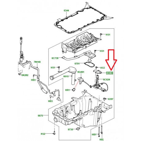 Land rover fixation-carter d'huile (LR086422)