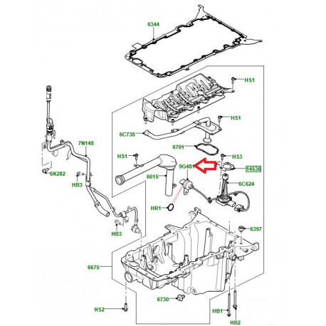 Land rover capteur de niveau d huile-cablage (LR088999)