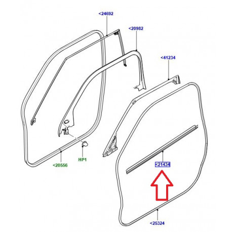 Land rover levheur vitre interieur EVOQUE 3 portes (LR092052)