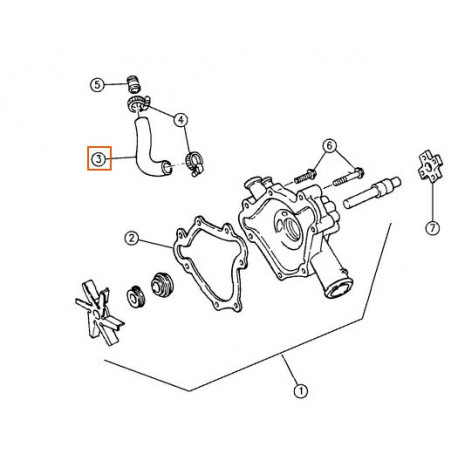 Mopar tuyau flexible Grand Cherokee ZJ (53008654)
