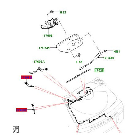 Land rover balai d'essuie-glace Velar L560 (LR104005)