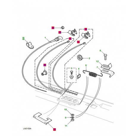 Land rover agrafe de cable (MWC9380)