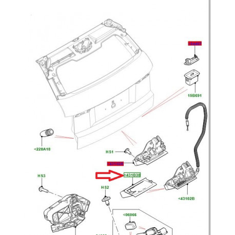 Land rover cache-gache (LR094065)