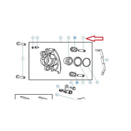 Mopar colisseau etrier arriere (5179733AA)