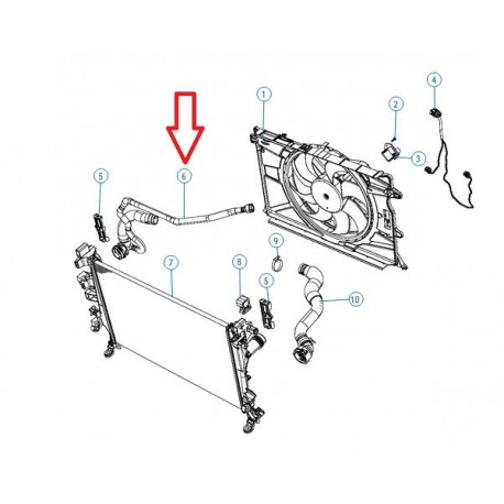 Mopar Durite radiateur (68373798AA)