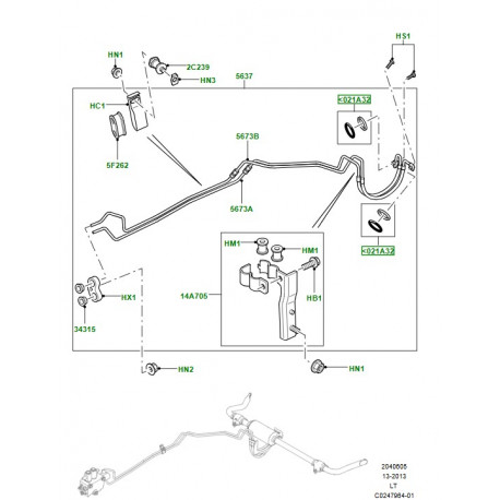 Land rover jeu de bagues d'etancheite (LR085487)