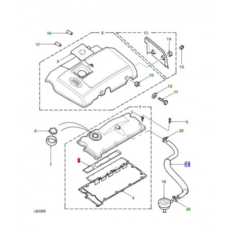 Land rover TUBE (LLH500160)