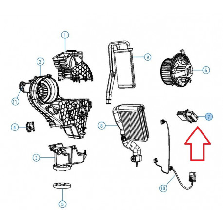 Mopar moteur electriq (68078835AA)