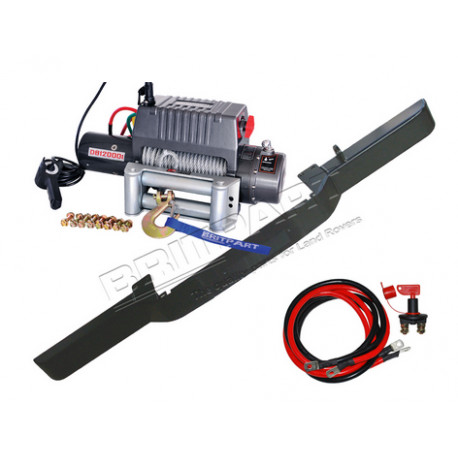 Britpart parechoc avec treuil db12000 cable Defender sans clim 24V (DB131324V)