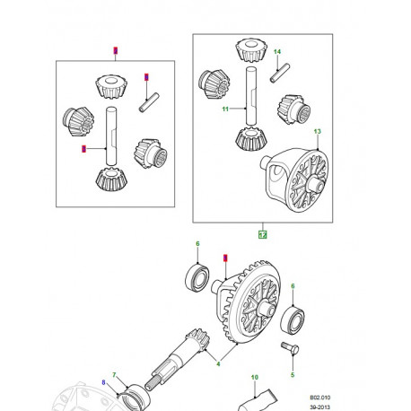 Land rover Differentiel avant 24 cannelures Range Classic (LR027940)