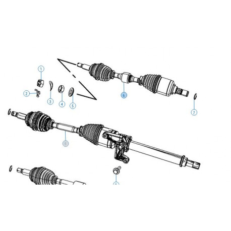 Allmakes 4x4 Cardan avant gauche (5085224AE)