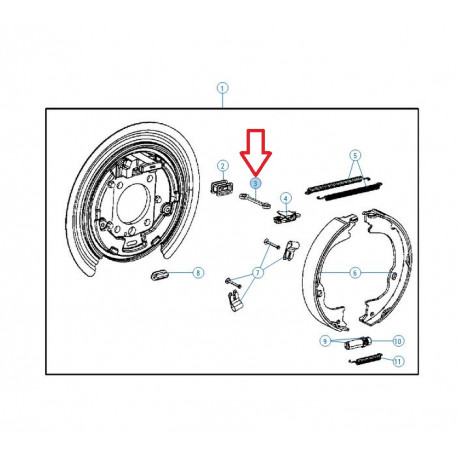 Mopar actuateur frein parking (68003601AA)
