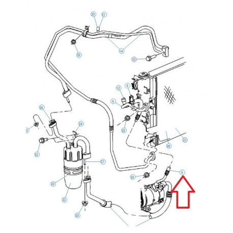 Mopar durite climatisation (05058229AC)