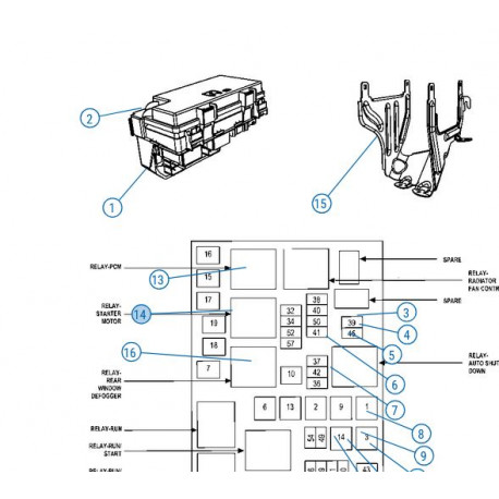 Mopar telerupteur relais (56007078AB)