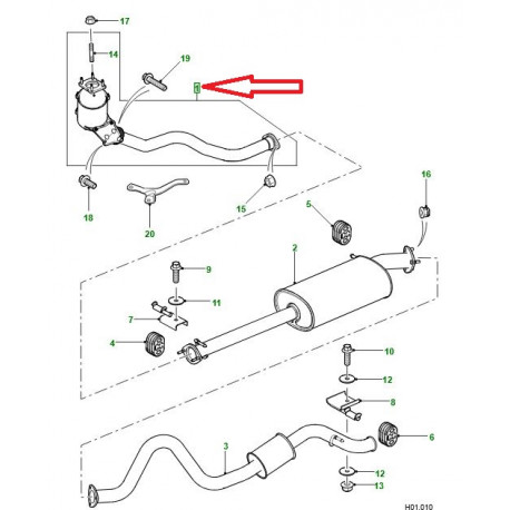 Britpart PIPE EXHAUST FRO (LR020683B)